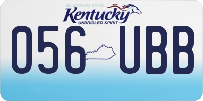 KY license plate 056UBB