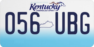 KY license plate 056UBG