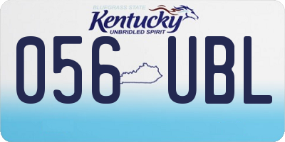 KY license plate 056UBL