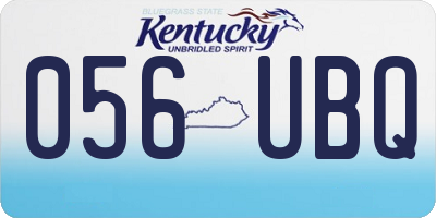 KY license plate 056UBQ