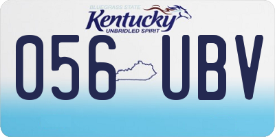 KY license plate 056UBV