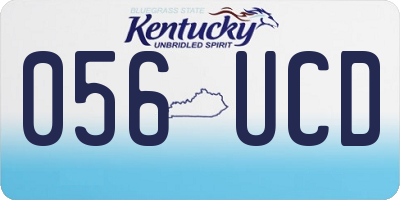 KY license plate 056UCD