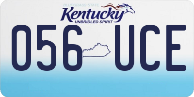 KY license plate 056UCE