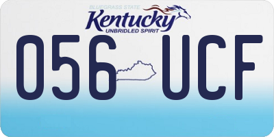 KY license plate 056UCF