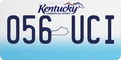 KY license plate 056UCI