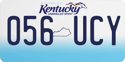 KY license plate 056UCY