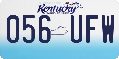 KY license plate 056UFW