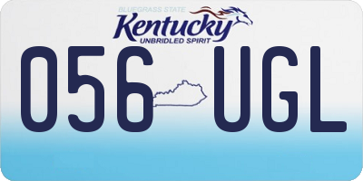 KY license plate 056UGL