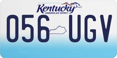KY license plate 056UGV