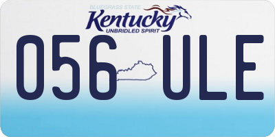 KY license plate 056ULE