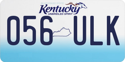 KY license plate 056ULK