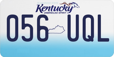 KY license plate 056UQL