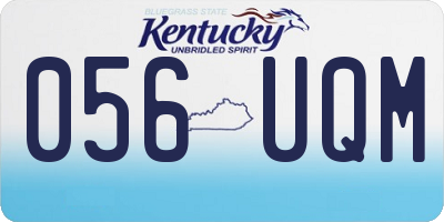 KY license plate 056UQM