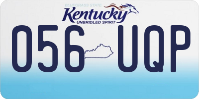 KY license plate 056UQP