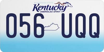 KY license plate 056UQQ