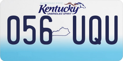 KY license plate 056UQU