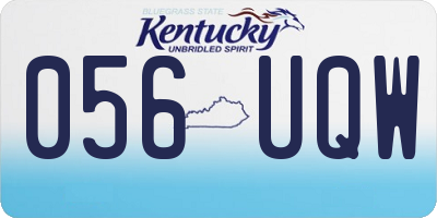 KY license plate 056UQW