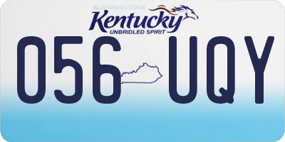 KY license plate 056UQY