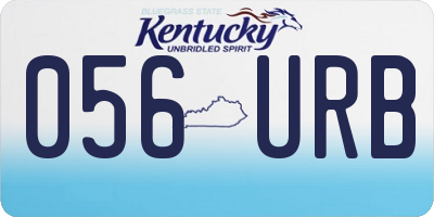 KY license plate 056URB