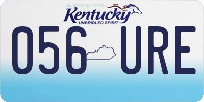 KY license plate 056URE