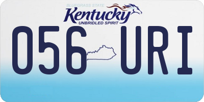 KY license plate 056URI