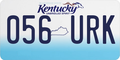 KY license plate 056URK