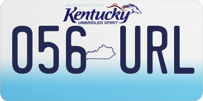 KY license plate 056URL