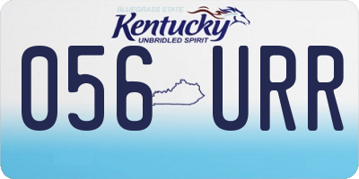 KY license plate 056URR