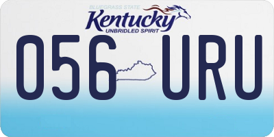 KY license plate 056URU