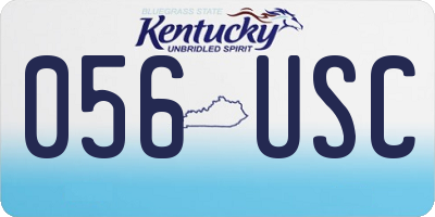 KY license plate 056USC