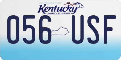 KY license plate 056USF