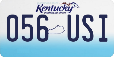 KY license plate 056USI