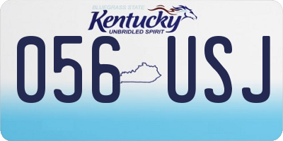 KY license plate 056USJ