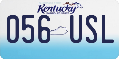 KY license plate 056USL