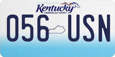 KY license plate 056USN