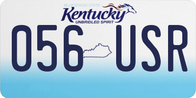 KY license plate 056USR