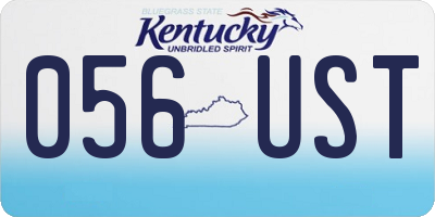 KY license plate 056UST
