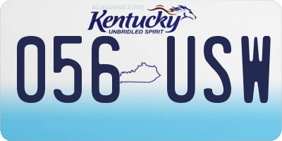 KY license plate 056USW