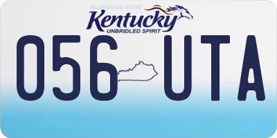 KY license plate 056UTA