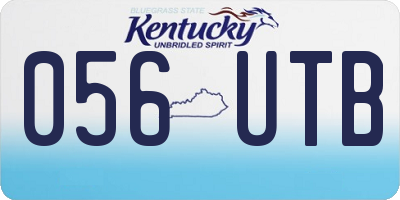 KY license plate 056UTB