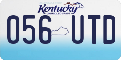 KY license plate 056UTD