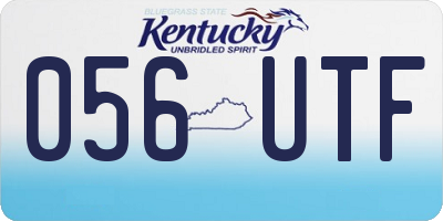 KY license plate 056UTF