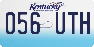 KY license plate 056UTH