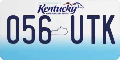KY license plate 056UTK