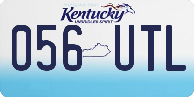 KY license plate 056UTL