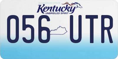 KY license plate 056UTR