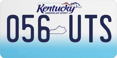 KY license plate 056UTS