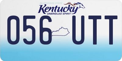 KY license plate 056UTT