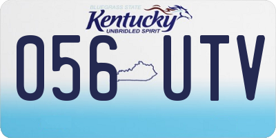 KY license plate 056UTV