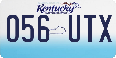 KY license plate 056UTX